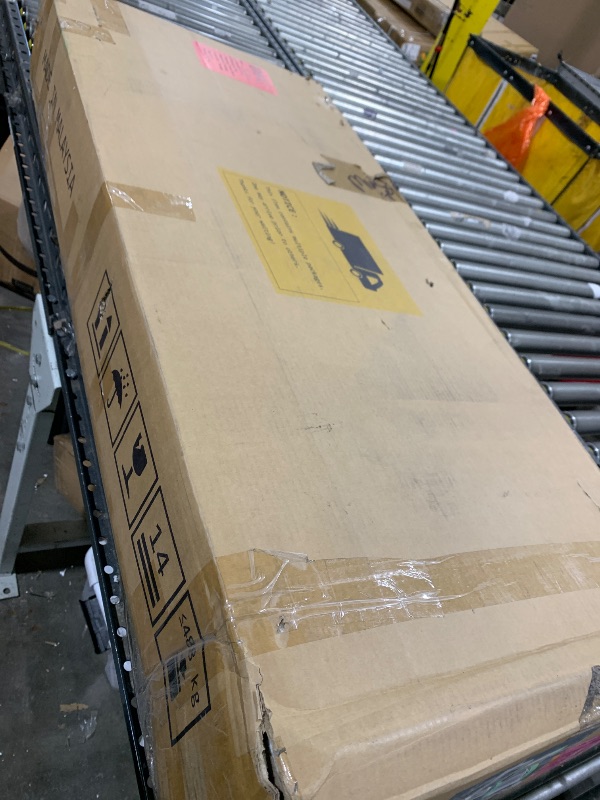 Photo 1 of DWVO Full Size Bed with Trundle, Bookcase Bed Frame with Storage Headboard and Charging Station, RGB LED Lights Bed with Wooden Support with Type-C, No Box Spring Needed, Noise Free, White