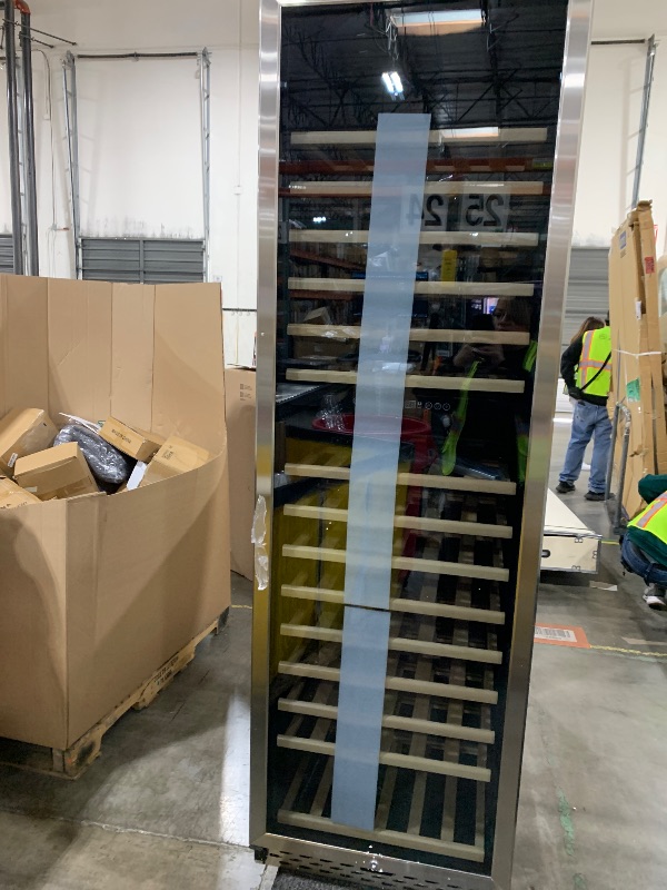 Photo 1 of ORYMUSE 200 Bottle Dual Zone Wine Fridge - 24 Inch Large Wine Cooler Refrigerator, Freestanding and Built-in Design, Upgraded Compressor Cooling, Intelligent Temperature Memory