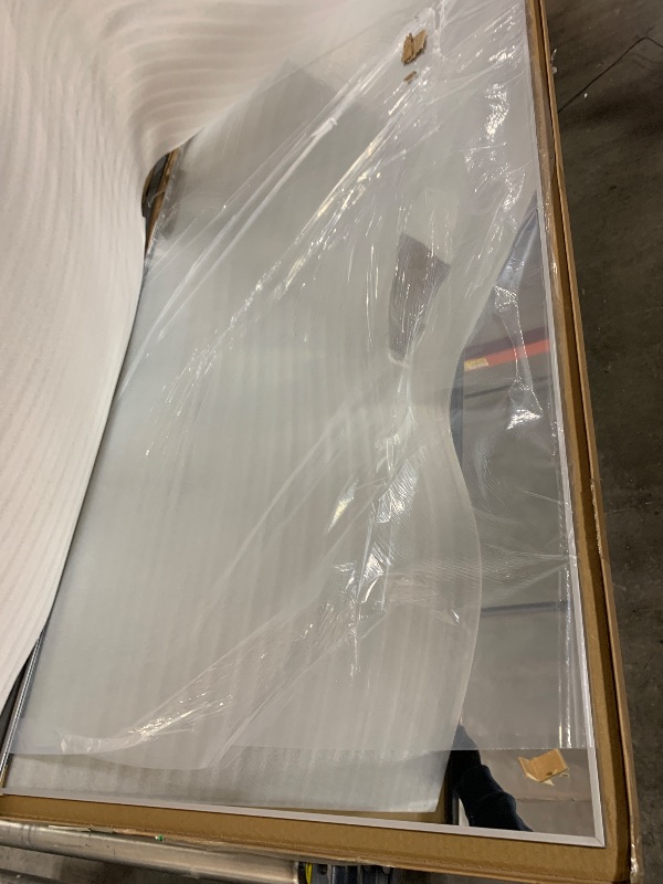 Photo 1 of GLSLAND 71"x31" Full Length Mirror Extra Large Hanging or Leaning Rectangle Mirror Aluminum Alloy Thin Frame Bedroom Floor Dressing,Silver