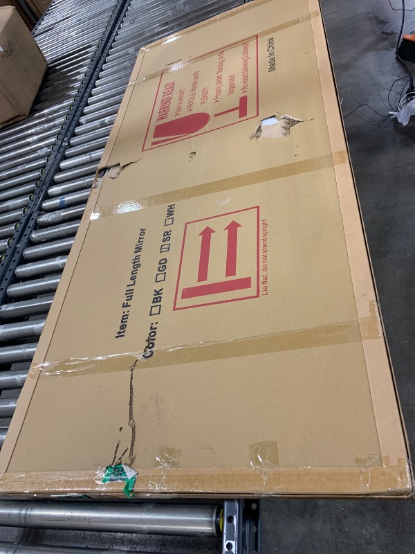 Photo 1 of GLSLAND 71"x31" Full Length Mirror Extra Large Hanging or Leaning Rectangle Mirror Aluminum Alloy Thin Frame Bedroom Floor Dressing,Silver