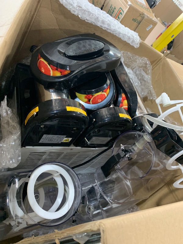 Photo 1 of FOR PARTS ONLY - Commercial Slushy Machine, 15Lx3 Triple Tank Margarita Machine, 180 Cups Stainless Steel Margarita Smoothie Frozen Drink Machine, Slushie Machine for Party Restaurants Cafe Bars
