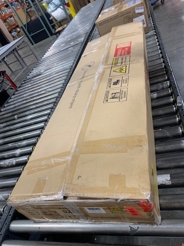 Photo 1 of ONLY PARTIAL SET ----------------------------------------------------------------------------------------------------------------------DWVO 56.3" Makeup Vanity with LED Lighted Mirror, Large Vanity Desk with RGB Glass Cabinets, Open Shelving, Built-in Pow