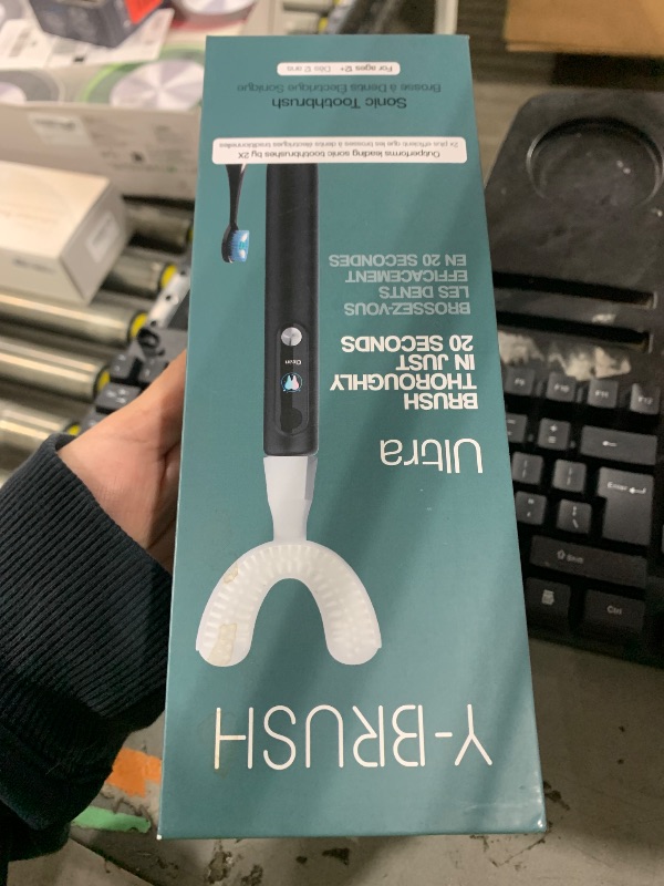 Photo 1 of Y-Brush Ultra - Sonic Toothbrush Multiple Modes - 6-Month Battery, Advanced Plaque Removal, Whitening Technology (Ultra - Black, Adult (12-99 yo))