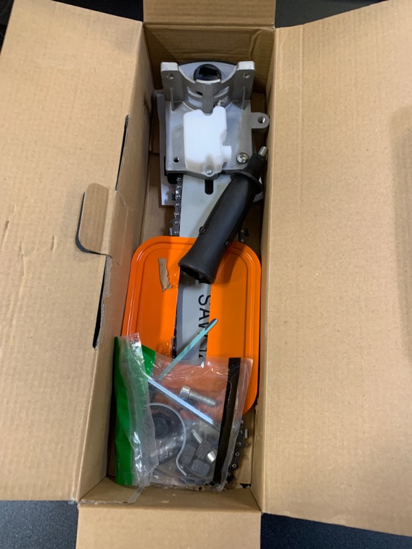 Photo 1 of 12" Chainsaw Attachment for Angle Grinder, Electric Chain Saw Converter Accessories for Wood Cutting Applicable Angle Grinder 5/8”-11 Thread ABOR M10 M12 M14