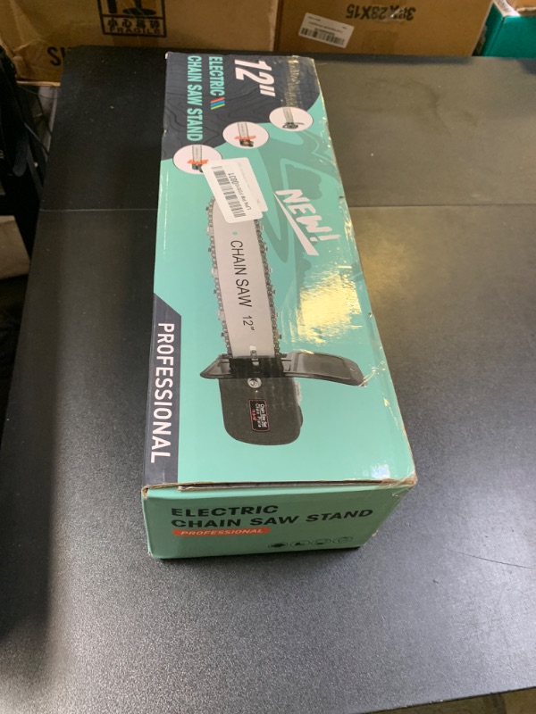 Photo 1 of 12" Chainsaw Attachment for Angle Grinder, Electric Chain Saw Converter Accessories for Wood Cutting Applicable Angle Grinder 5/8”-11 Thread ABOR M10 M12 M14