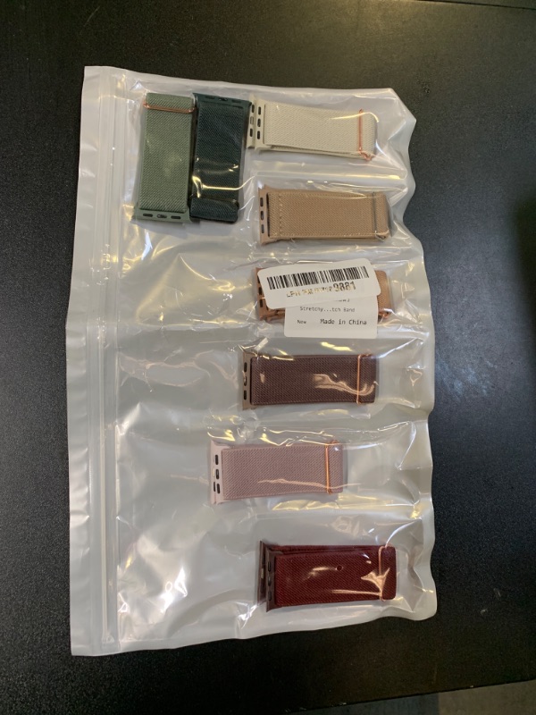 Photo 1 of 10 Pack Stretchy Bands Compatible with Apple Watch Band 40mm 38mm 41mm 42mm 44mm 45mm 46mm 49mm Women Men, Water-Resistant Solo Loop Elastic Sport Straps for iWatch Series 11 10 9 8 7 6 5 4 3 SE Ultra