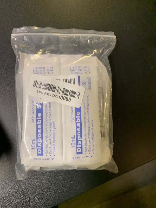 Photo 1 of 10 Pack 10ml Syringe for Liquid, Oral, Scientific Labs, Measurement, Dispensing, with Cap, 10cc Syringes