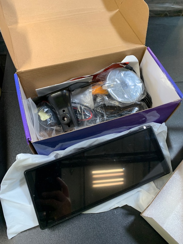 Photo 1 of 10.26" Portable Carplay Screen for Car, 4K HD Car Stereo Touch Screen with Apple CarPlay and Android Auto, 4K Dash Cam, 1080P Backup Camera, Mirror Link, Voice Control, Bluetooth, GPS, AUX/FM