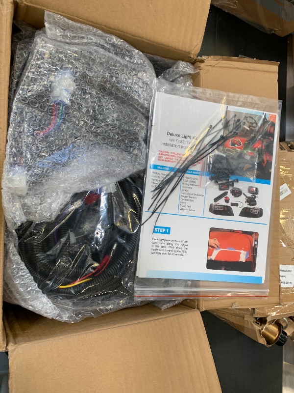Photo 1 of Lochnchn LED Headlight Tail Light Kit Compatible with EZGO TXT Golf Carts 1996-2013 12V Street Legal Light Kit with Turn Signal Wire Harness Compatible with EZGO TXT for Gas and Electric