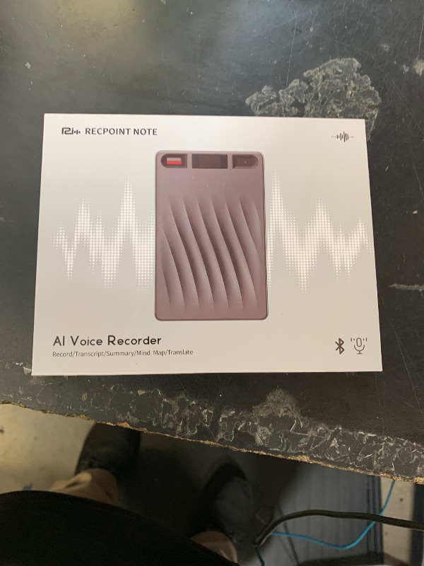 Photo 1 of RECPOINT AI Voice Recorder, Professional Voice Activated Recorder with AI Transcription & Summarize, 64GB Storage, 30H Battery, Noise Cancellation and AI Note Taker for Meetings and Interviews & calls