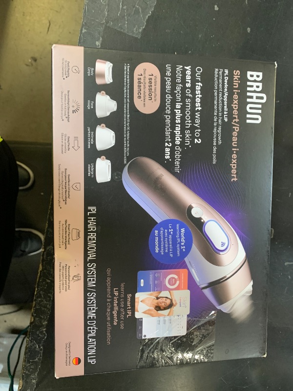 Photo 1 of Braun Skin i-Expert Smart IPL PL7219 at Home Laser Hair Removal for Women and Men with App, Premium Pouch, Venus Razor, 2 Smart Heads, Facial Trimmer