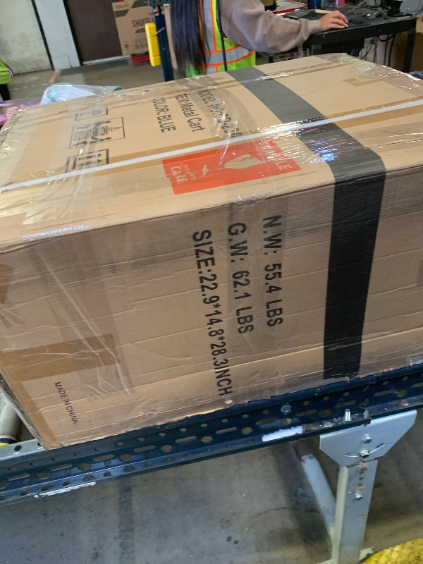 Photo 1 of *SELLING FOR PARTS ONLY, ONLY ONE SECTION* SumKea Rolling Tool Chest, Garage Tool Box, 6-Drawer and 2 Cabinets Lockable Tool Cabinet, 2 in 1 Detachable Tool Box Storage Organizer Suitable for Workshops, Warehouses, Repair Shops, Blue