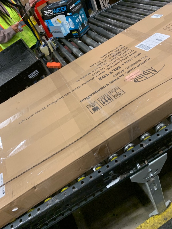 Photo 1 of ITEM IS MISSING PARTS, UNSURE WHAT PARTS ARE MISSING -----------------------------------------------------------------------------Alpine Corporation Mirror Waterfall Fountain with Stones and Lights - Zen Indoor/Outdoor Decor for Office, Living Room, Patio