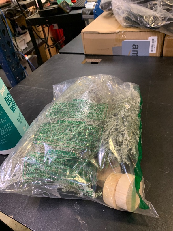 Photo 1 of 10Pcs Mini Christmas Tree Artificial Pine Tree with Snow Frost Wood Base Home Party Table Decor Christmas Ornaments DIY Craft