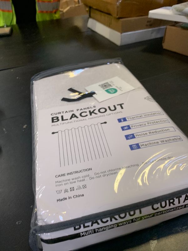 Photo 1 of 100% Blackout Shield Linen Blackout Curtains for Bedroom 84 Inches Long, Back Tab/Rod Pocket Living Room Drapes, Thermal Insulated Blackout Curtains 2 Panels Set, 50" W x 84" L, Beige