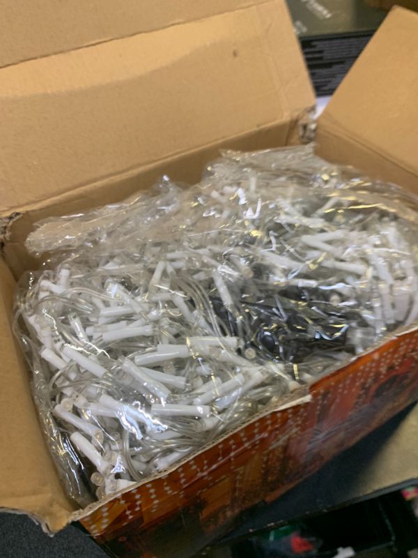 Photo 1 of 159 FT Christmas Lights Outdoor, 1458 LED Waterproof Outside Christmas Lights Plug in, Timer & Memory, 8 Modes Fairy Lights with 324 Drops for House Eaves Yard Patio Wedding Decorations, Warm White