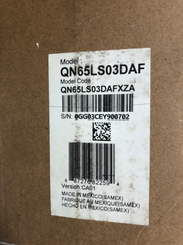 Photo 1 of *SOLD FOR PARTS** SAMSUNG 65-Inch Class QLED 4K LS03D The Frame Series Quantum HDR Smart TV w/Dolby Atmos, Art Mode, Anti-Reflection, Customizable Frame, Slim Fit Wall Mount with Alexa Built-in (QN65LS03D, 2024 Model)