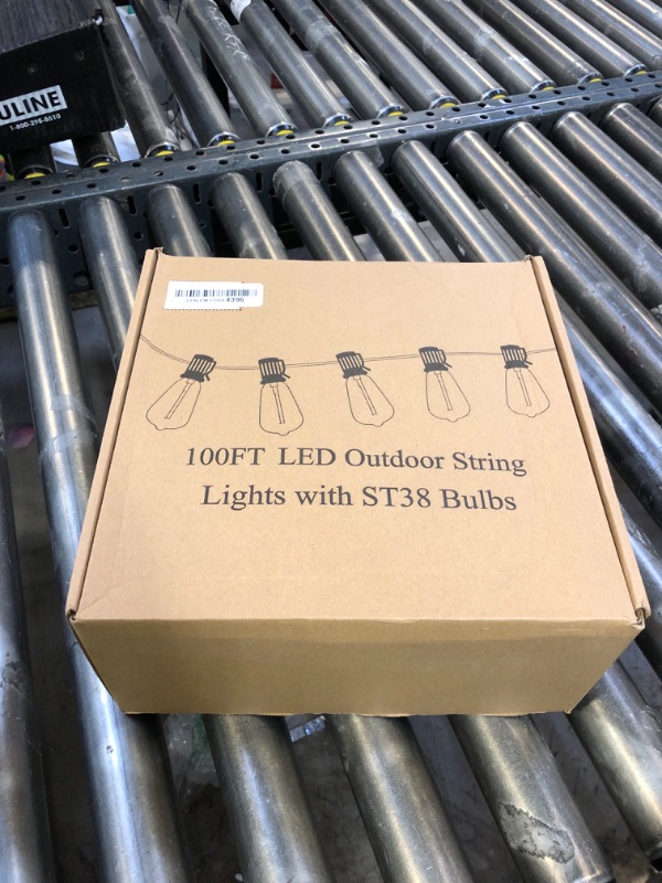 Photo 1 of 100 ft LED Outdoor String Lights with ST38 Bulbs
