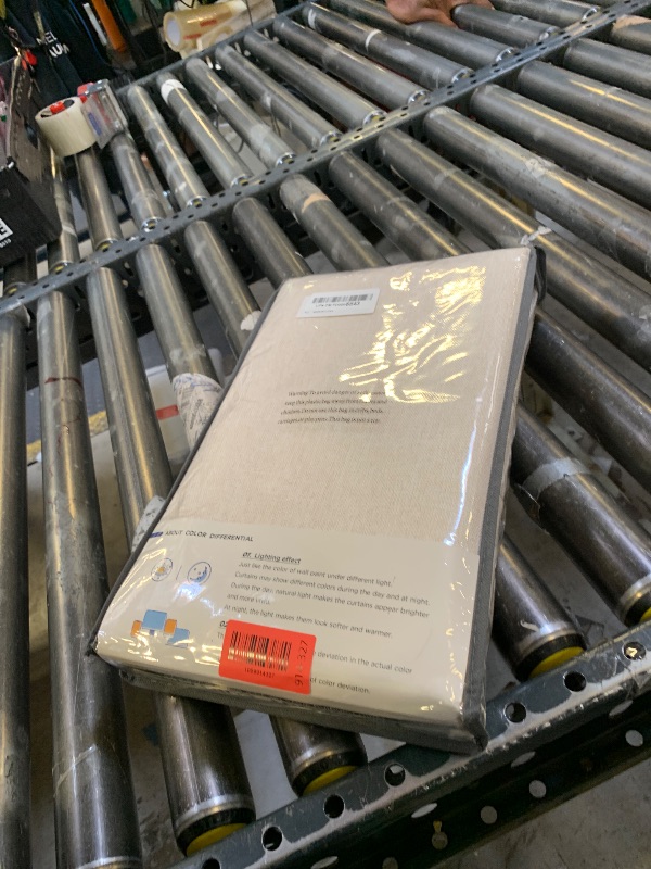 Photo 1 of 100% Blackout Shield Linen Blackout Curtains for Bedroom 84 Inches Long, Back Tab/Rod Pocket Living Room Drapes, Thermal Insulated Blackout Curtains 2 Panels Set, 50" W x 84" L, Cream