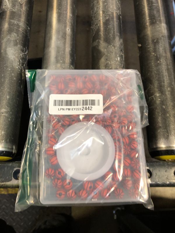 Photo 1 of 100pcs Basketball Beads with 5.5 Yard Elastic Rope,Acrylic Sports Beads DIY Spacer Bead for Necklace Bracelet Keychains Handmade Jewelry Making Accessories Craft Supplies,12mm(Basketball)