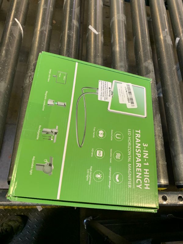 Photo 1 of 10x Large Magnifying Glass for Reading with Light,Books Full Page Magnifier Hands Free with 50 Adjustable Brightness Led Lights Neck-Wear Magnifying Glass for Repairs Seniors Close Worker