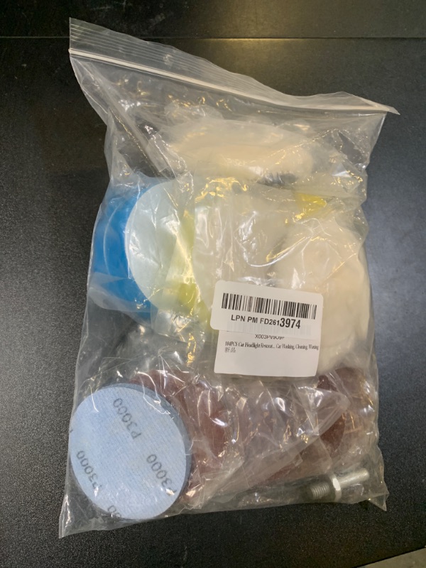 Photo 1 of 104PCS Car Headlight Restoration Kit - 3Inch Sanding Discs, Wool & Sponge Buffing Pads, Interface Pad for Car Washing, Cleaning, Waxing