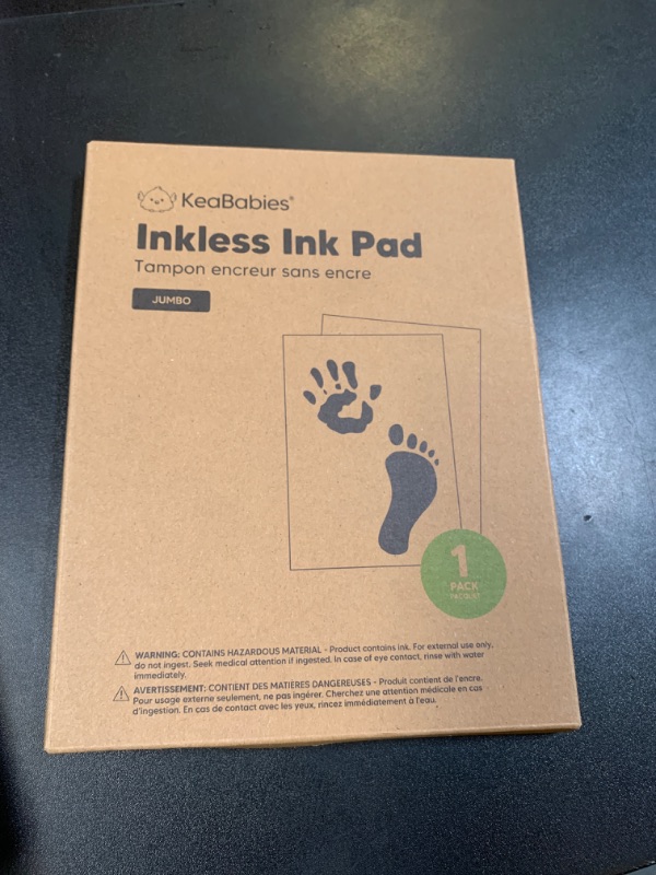 Photo 1 of 1-Pack Inkless Baby Hand and Footprint Kit - Mess Free Ink Pad for Newborn Keepsake, Dog Nose & Paw Print Kit, Clean Touch Ink Pad for Halloween Footprints Craft, Ideal New Mom Gifts (Jumbo)