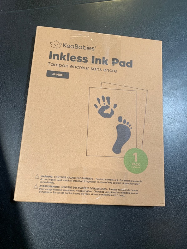 Photo 1 of 1-Pack Inkless Baby Hand and Footprint Kit - Mess Free Ink Pad for Newborn Keepsake, Dog Nose & Paw Print Kit, Clean Touch Ink Pad for Halloween Footprints Craft, Ideal New Mom Gifts (Jumbo)
