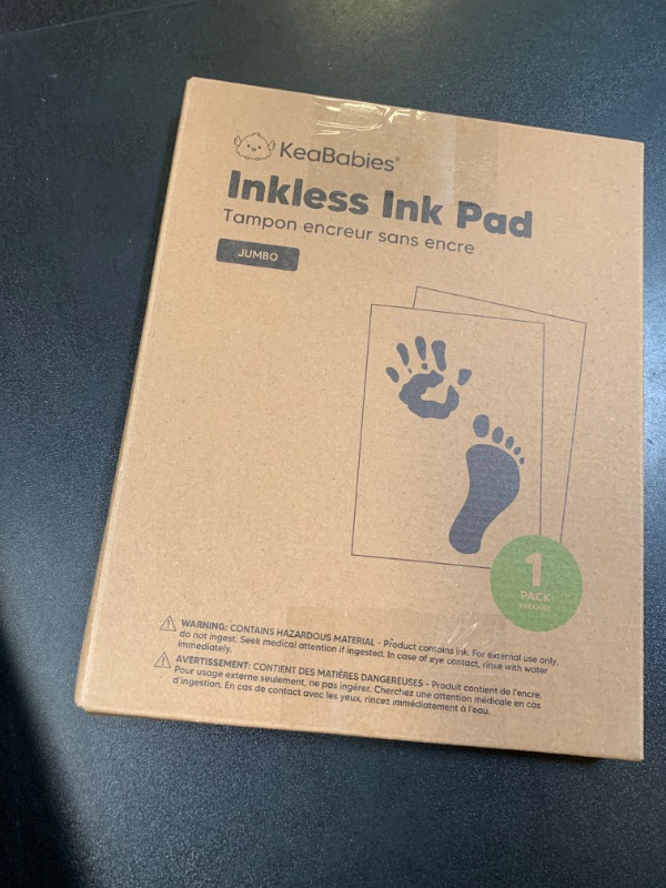 Photo 1 of 1-Pack Inkless Baby Hand and Footprint Kit - Mess Free Ink Pad for Newborn Keepsake, Dog Nose & Paw Print Kit, Clean Touch Ink Pad for Halloween Footprints Craft, Ideal New Mom Gifts (Jumbo)