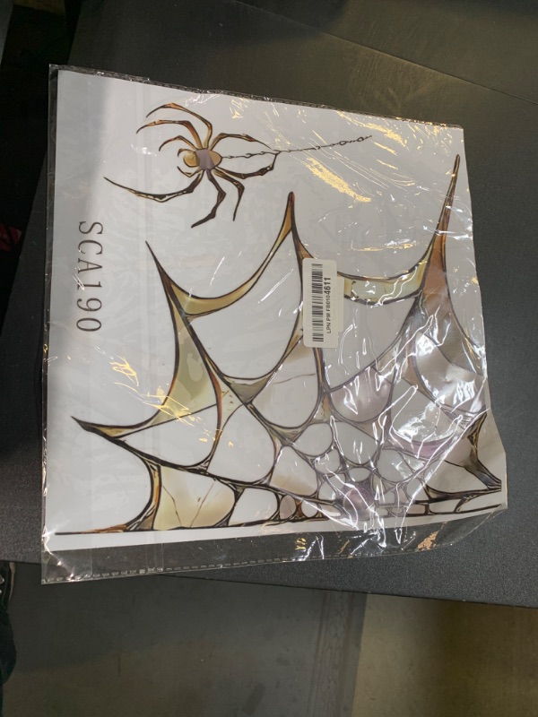 Photo 1 of 1 Sheet Halloween Spider Web Window Clings Stickers Black Spider Window Stickers Double-Sided Spider Web Glass Decals for Indoor Outdoor School Home Office Accessories Halloween Party Decorations