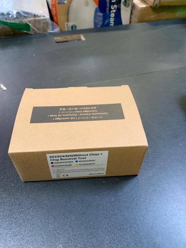 Photo 1 of 923 Ink Cartridges for HP Printers, NO CHIP, Compatible Replacement for HP 923 923e 923XL Ink Cartridges Combo Pack to Work with for OfficeJet Pro 8130e 8135e 8138e 8139e Printer(1BK/1C/1M/1Y, 4 Pack)