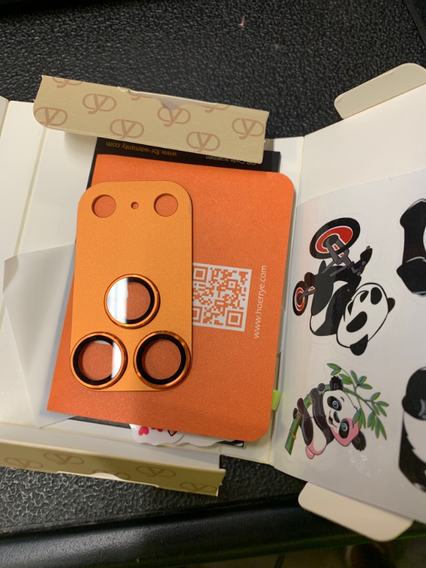 Photo 1 of Uyiton Compatible with iPhone 17 Pro Max Camera Lens Protector - [Not Easy to Break][Strong Adsorption][Case-Friendly] Metal Tempered Glass Rear Camera Screen Cover - Cosmic Orange