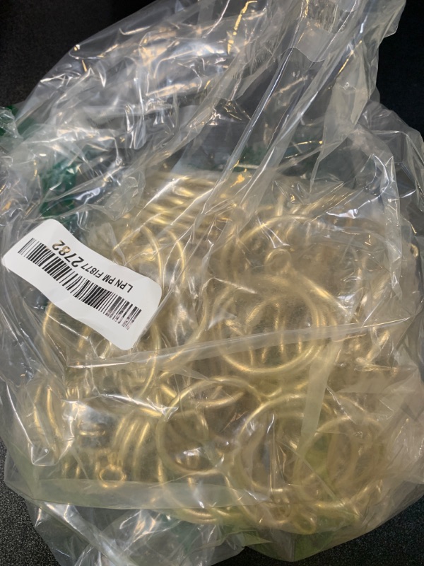 Photo 1 of 100 Pack Gold Metal Curtain Rings with Eyelets, 1.5 inch Inner Diameter Drapery Rings Apply for Curtain Rods Bathroom Door Shower Rod (Fits Up to 1 1/4-Inch Rod)