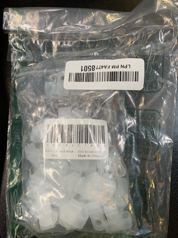 Photo 1 of 100 Pcs 1/4 Inch Black Nylon Screw Mounting R-type Cable Clip Wire Clamp, 6.4mm Cable Clip Wire Clamp for Wire Management, Stainless Steel Screws Includedc