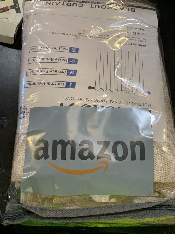 Photo 1 of 100% Blackout Shield Linen Blackout Curtains for Bedroom 102 Inches Long, Back Tab/Rod Pocket Living Room Drapes, Thermal Insulated Blackout Curtains 2 Panels Set, 50" W x 102" L, Oatmeal