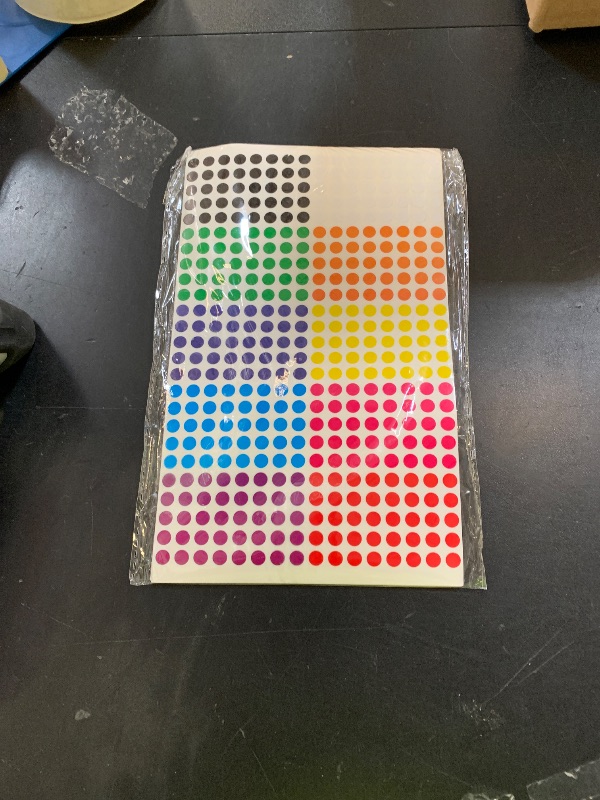 Photo 1 of 10000 Pcs 1/4" Small Colored Dot Stickers Tiny Round Labels, 10 Colors Circle Stickers for Office Classroom