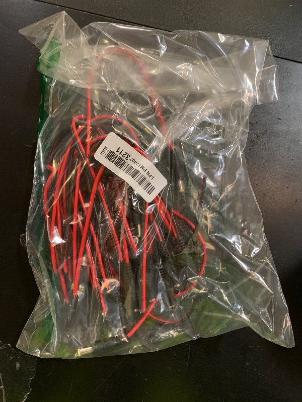 Photo 1 of (Real 18AWG) 10 Pairs 12V 5A DC Power Pigtail Barrel Plug Connector Cable, 2.1mm x 5.5mm Male Female DC Pigtail Connectors for CCTV Security Camera and 12V Power Supply Adapter by MILAPEAK