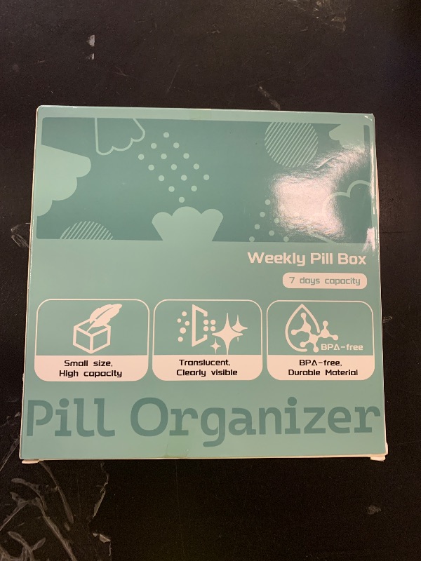 Photo 1 of ?????? ???? ?????????, Thinned and Enlarged 7 Day Pill Organizer, Cute Daily Pill Box with Large Compartment for Travel, Pill Container for Medication, Vitamin, Supplements(Rainbow)