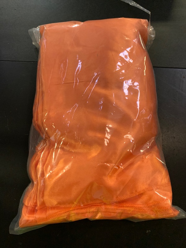 Photo 1 of 10ft x 10ft Orange Backdrop Curtains for Parties, Fabric Satin Background Curtain with Rod Pockets for Weddings, Birthday, Baby Shower, Photography, Graduation Party Backdrop Drapes, 2 Panels