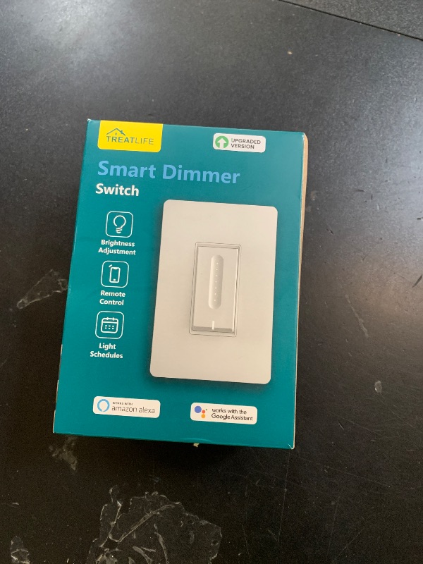 Photo 1 of [New Version] TREATLIFE Smart Dimmer Switch, 2.4GHz WiFi Single-Pole Dimmable Smart Light Switch Compatible with Alexa, Google Home, Sleep/Wake Timer, Customizable Indicator, Neutral Wire Required