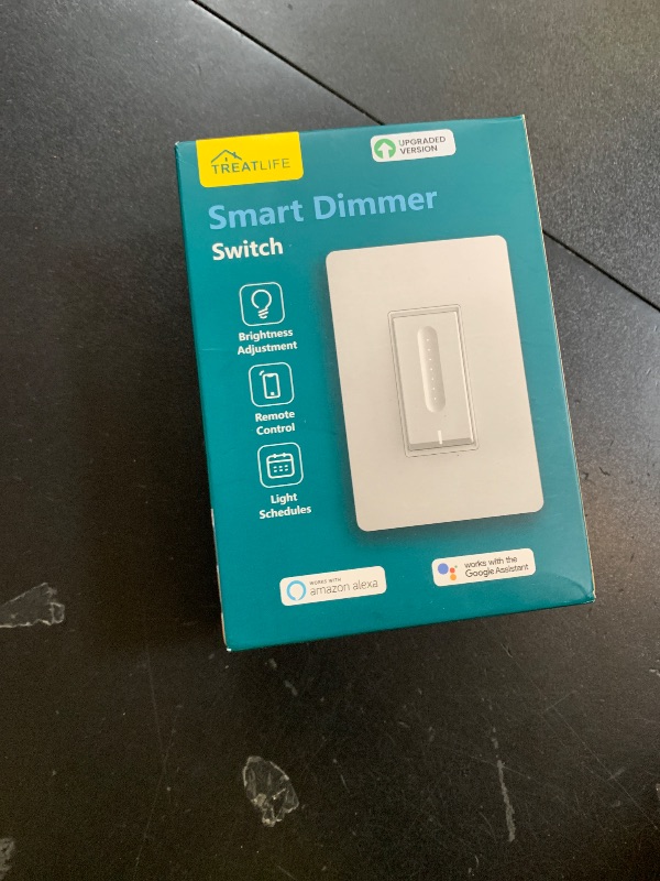 Photo 1 of [New Version] TREATLIFE Smart Dimmer Switch, 2.4GHz WiFi Single-Pole Dimmable Smart Light Switch Compatible with Alexa, Google Home, Sleep/Wake Timer, Customizable Indicator, Neutral Wire Required