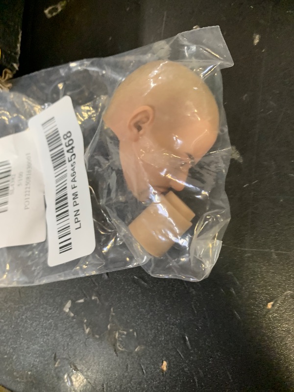 Photo 1 of 1/6 Scale Male Head Sculpt, Holy Monk Asian Man Head Carved Bald DIY Head Model for 12inch Male Soldier Action Figure Body (Painted)