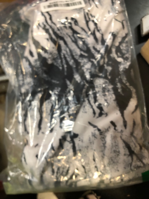 Photo 1 of *INCOMPLETE** YOUFE Womens Sexy Club Zebra Print Backless V Neck Top Flared Pant Mesh Y2K Party Clubwear for Women