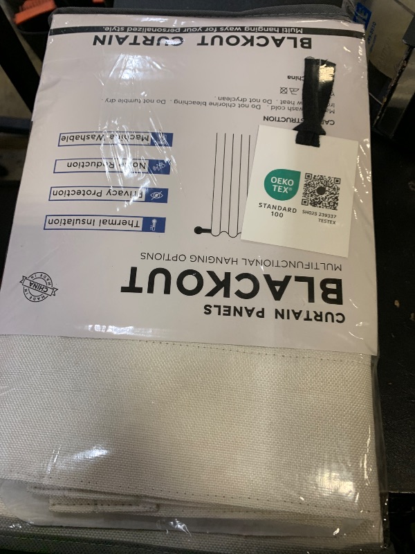 Photo 1 of 100% Blackout Shield Linen Blackout Curtains for Bedroom 72 Inches Long, Back Tab/Rod Pocket Living Room Drapes, Thermal Insulated Blackout Curtains 2 Panels Set, 50" W x 72" L, Light Cream