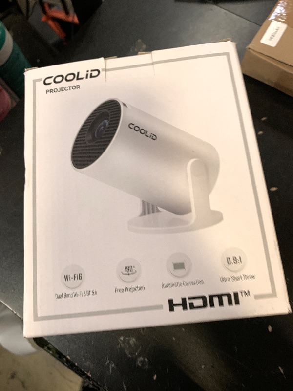 Photo 1 of [Built-in Apps & 2025 Upgraded] Mini Projector Support 4K 1080P Auto Keystone 270° Rotatable with WiFi 6 and Bluetooth 5.4, Projector Portable Compatibile with HDMI/TV Stick/Memory Stick/Laptop-White