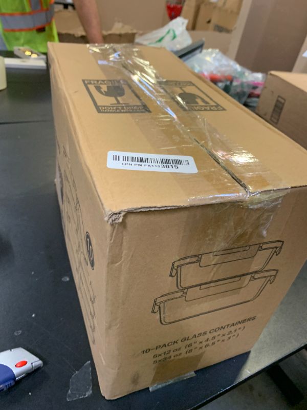 Photo 1 of [10-Pack]Glass Meal Prep Containers with Lids, MCIRCO Glass Food Storage Containers with Snap Locking Lids, Airtight Lunch Containers, Microwave, Oven, Freezer and Dishwasher, White