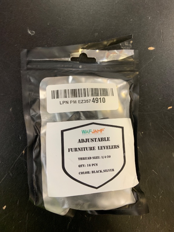 Photo 1 of 1/4-20‘‘UNC Thread Adjustable Furniture Levelers Table Feet Screw in Threaded, Screw on Chair Foot Glides Leveling for Tables, Chairs, Furniture Legs-16 Pcs (1/4-20UNC-16PCS)