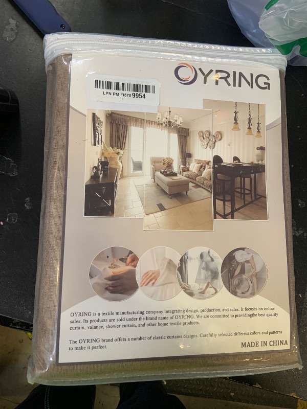 Photo 1 of 100% Blackout Linen Textured Curtains 95 Inch Length 2 Panels Set for Living Room, Bedroom, Light Weight Curtains with Grommets Top, Full Blackout Curtains Privacy Protection, Brown, 52" W x 95" L