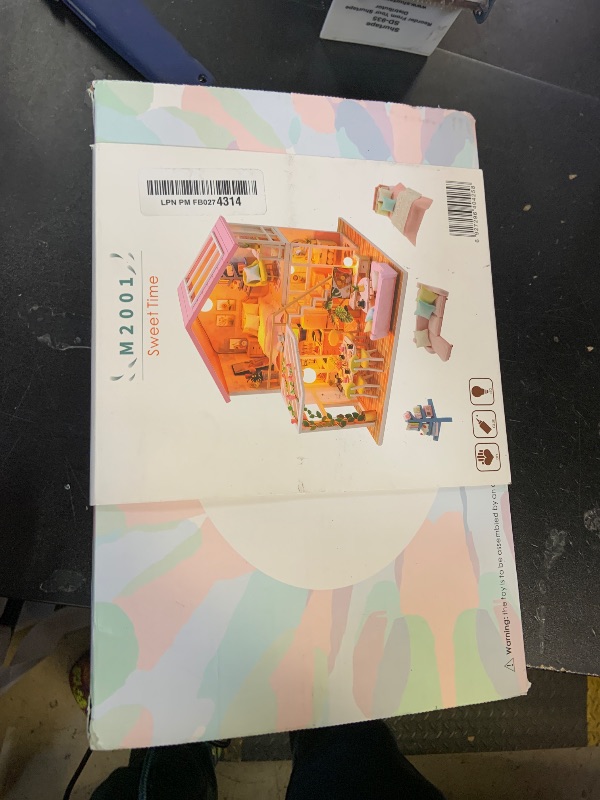 Photo 1 of **INCOMPLETE** Miniature Home Building Set – Wooden DIY Model with LED Light – DIY Balcony Home Model – Decorative Gift Set for Adults