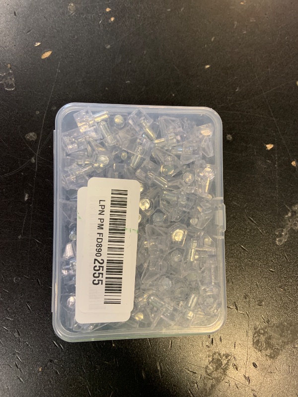 Photo 1 of 100 Pcs Shelf Support Pegs, 5 mm (1/5 inch) Plastic Shelf Pins Cabinet Shelf Clips for Kitchen Furniture Bookcase Shelves